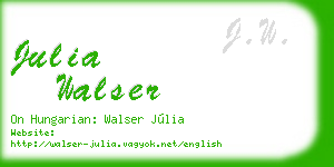 julia walser business card