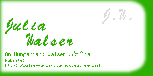 julia walser business card